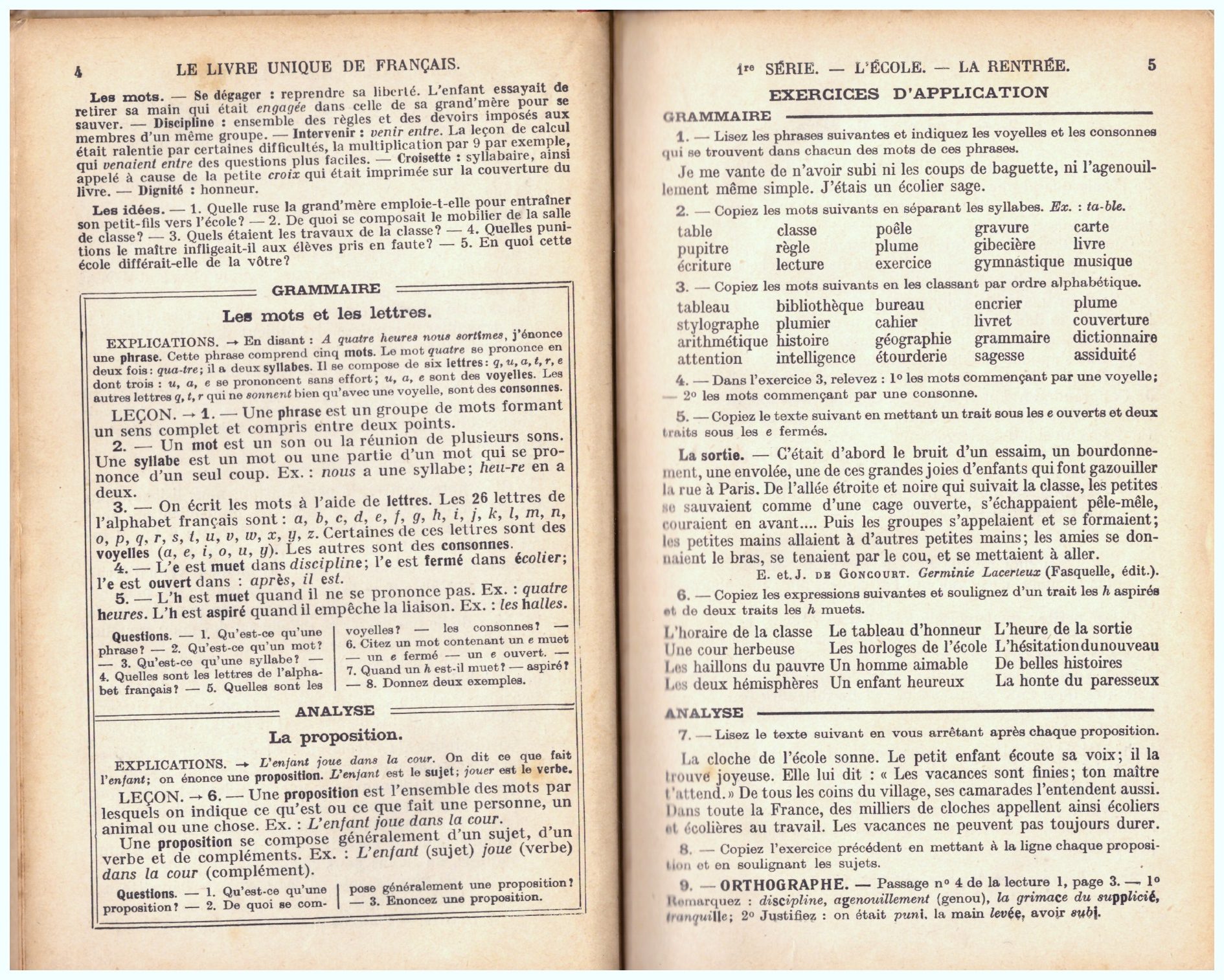PETITE GRAMMAIRE DU SIÈCLE PASSÉ