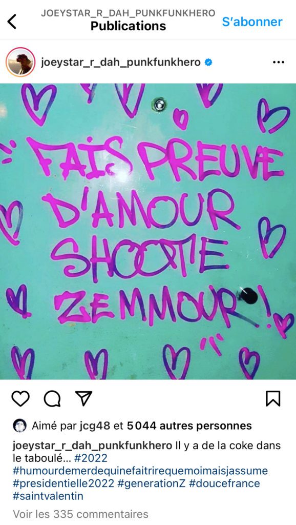 HUMOUR DE JOEYSTARR